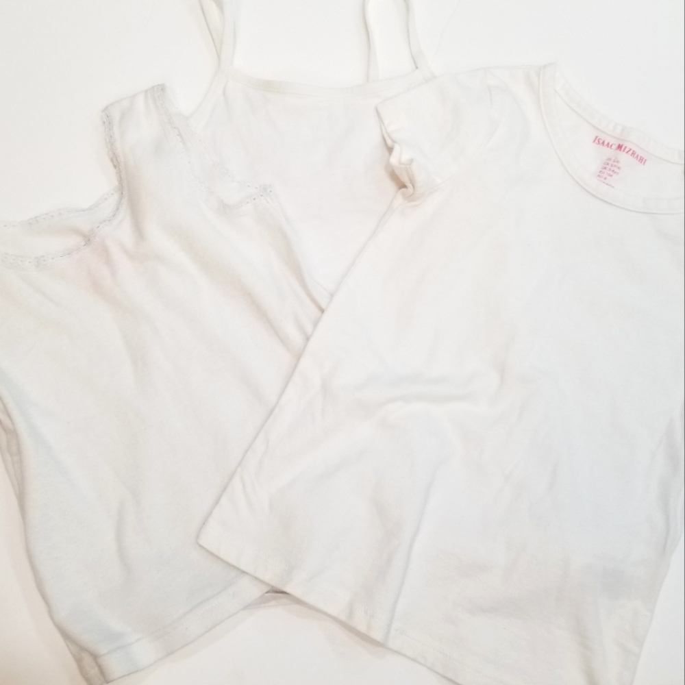 Girls White Shirt Tops Bundle Size 4 Toddler - Multiple Styles
